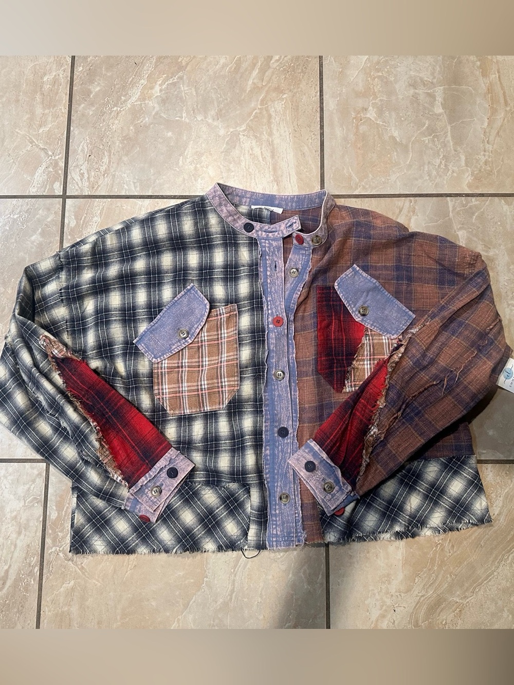 NWT Olí & Hali Washed Patchwork Jacket Size L